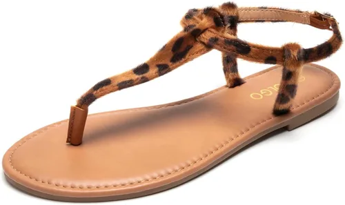 Sandalias pata de gallo, planas, sandalias de vestir con tirantes en T, con tirante ajustable con hebilla en el tobillo, con tirantes delgados, para
