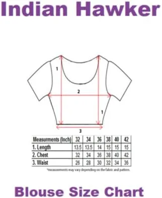 Miniatura 4 de Indian Hawker Banarasi - Blusa de seda para fiesta, aspecto fresco, Sari Sari con cuello en V, sin mangas, lista para mujer, 42