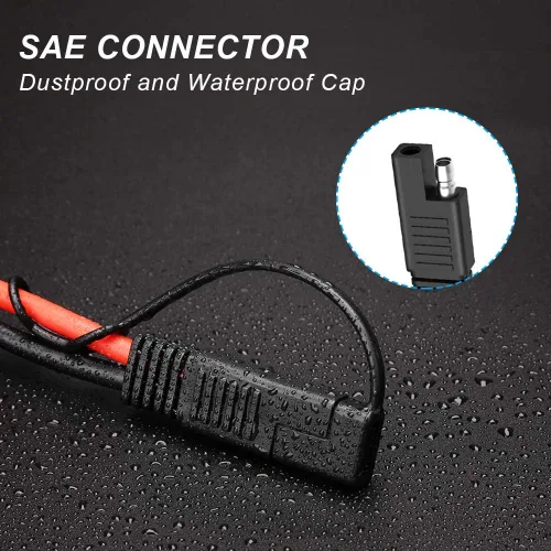 Miniatura 3 de ELECTOP Cable de conector de panel solar, conector SAE de 10 AWG a conectores solares macho y hembra, cable de extensión fotovoltaica para panel