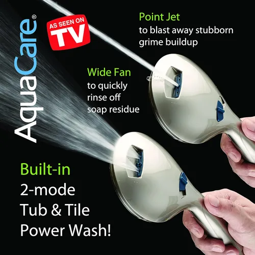 Miniatura 4 de Hotel Spa AquaCare Como se Vio en la TV Cabezal de Ducha de Alta Presión de 48 Ajustes para Lluvia y Mano con 3 Modos Combo - Boquillas Níquel