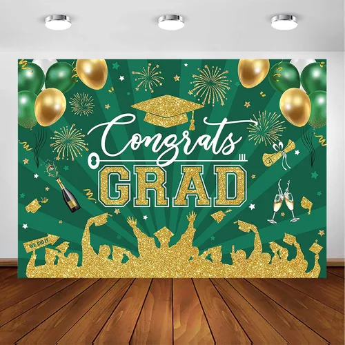 Miniatura 9 de Avezano Fondo de graduación Congrats Grad, decoraciones de fiesta de graduación de clase de 2026, fondo de sesión de fotos, felicitaciones