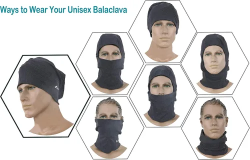 Miniatura 13 de clothin Pasamontañas, máscara de esquí para hombres y mujeres, máscara de cara completa, capucha táctica, esquí, motociclismo, deportes de invierno