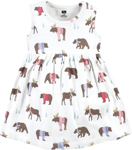 Miniatura 4 de Hudson Baby - Conjunto de vestido y cárdigan de algodón para niña bebé