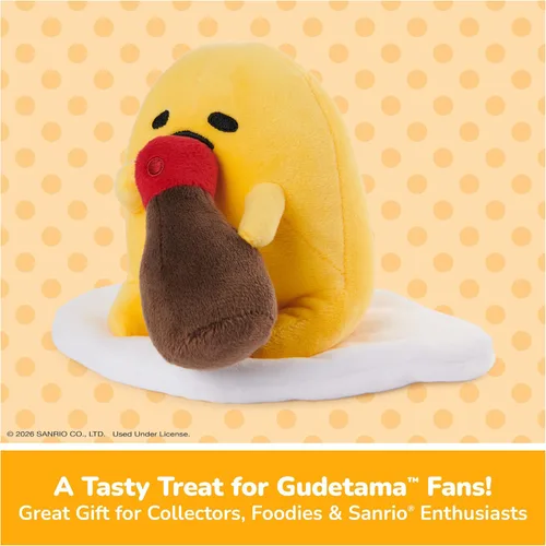 Miniatura 6 de GUND Sanrio Gudetama - Animal de peluche Lazy Egg, juguete de peluche Shakipiyo Chick para niños de 1 año en adelante, 5