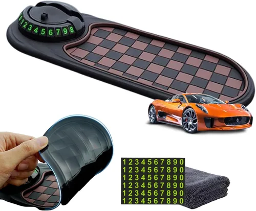 Miniatura 9 de DDRIC Alfombrilla antideslizante multifunción para automóvil, soporte universal para teléfono, almohadilla giratoria antideslizante para tablero