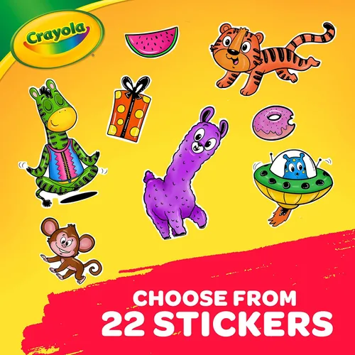 Miniatura 6 de Crayola Alpha Pets - Páginas para colorear y calcomanías, libro para colorear con números y alfabetos, regalo para niños, 96 páginas