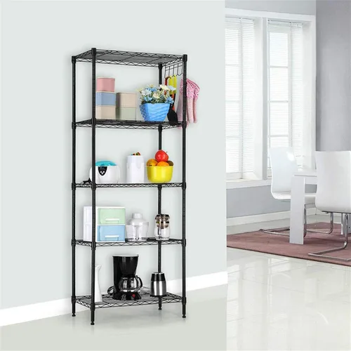 Miniatura 4 de OASIS Marine Estantería de alambre de acero al carbono de 5 niveles, montaje rectangular de metal de acero al carbono, 5 estantes estante