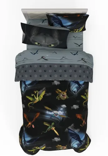 Miniatura 34 de Franco - Juego de ropa de cama para niños, edredón y sábanas supersuaves con funda de almohada, 5 piezas, tamaño individual, Jurassic World, 6A1348