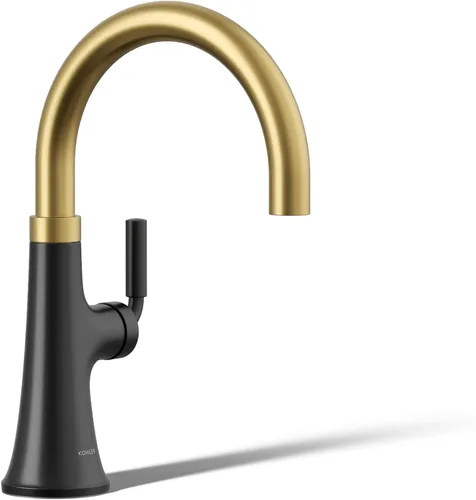 Miniatura 33 de KOHLER 23767-BL Grifo de tono de barra de cocina de un solo mango, grifo de fregadero de preparación, grifo de barra húmeda, grifo para fregadero