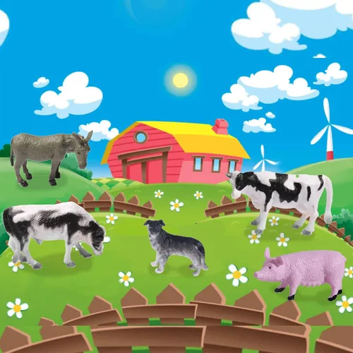 Miniatura 4 de 15 piezas de mini figuras de juguetes realistas de animales de granja, juego educativo de aprendizaje de plástico, suministros de fiesta temática