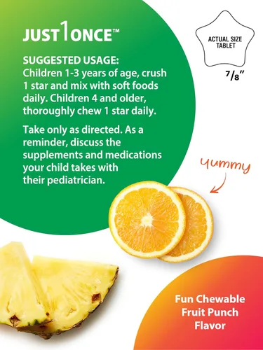 Miniatura 5 de Rainbow Light Kids One + Multivitamínico 90 tabletas Para mayores de 1 años Apto para el abdomen con probióticos Sabor a ponche de frutas
