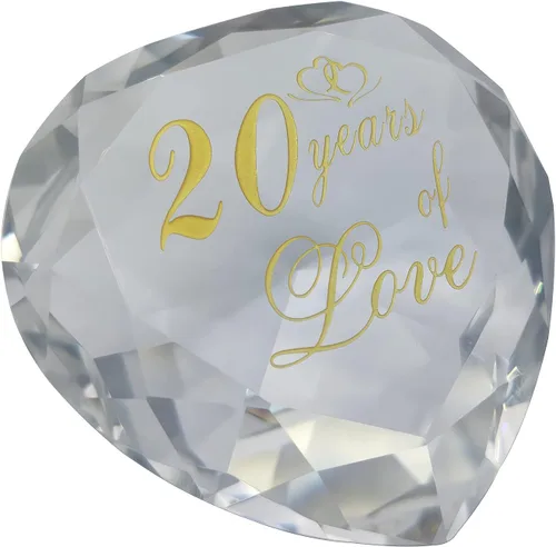 Miniatura 9 de Regalos de cristal de aniversario de 1 año para ella y él, primera boda para marido, esposa, novio o novia, regalo de aniversario de un año