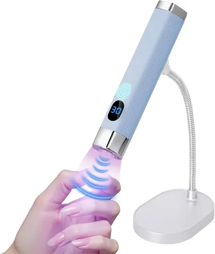 Miniatura 12 de Mini lámpara de uñas UV de mano, luz de curación flash portátil con soporte magnético mejorado y sensor inteligente, secador de uñas recargable