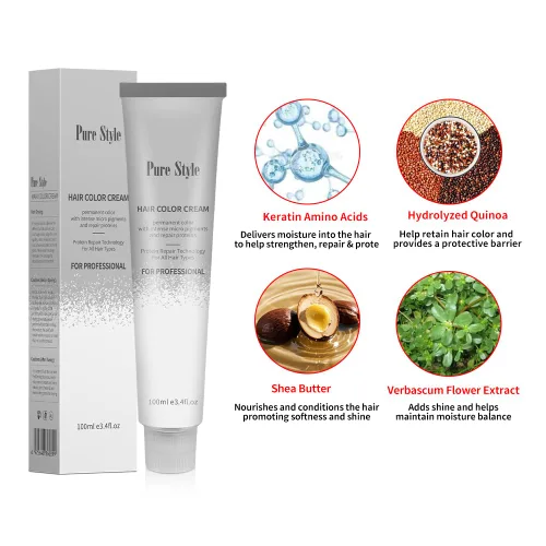 Miniatura 4 de PureStyle - Crema diluyente de color para el cabello, 3.4 fl oz (3.4 fl oz), tinte permanente con amoniaco, con nutrición, refinación y desalación