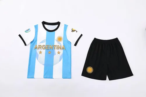 Miniatura 3 de Argentina World Champions Edition Deportes Fútbol Fútbol Niños Niños Jóvenes Camiseta Conjunto