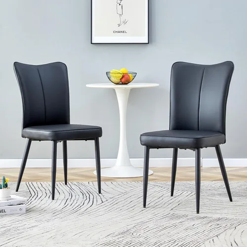 Miniatura 8 de Dining Chairs Set of 6,Kitchen Chairs with Leather Cushions,Modern Dining Chairs with Gold Metal Frame,Dinner Chairs for Kitchen & Dining Room and