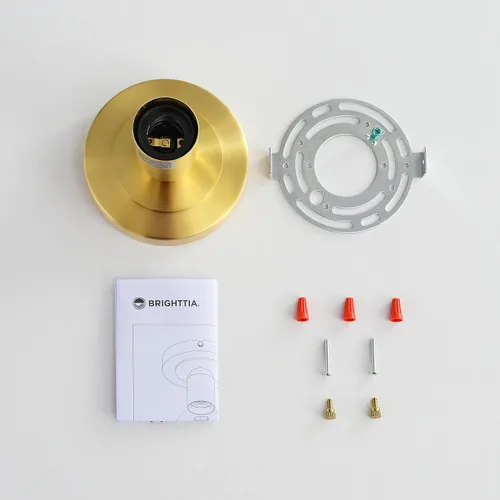 Miniatura 8 de BRIGHTTIA Luna Uno - Aplique de pared de 1 luz, accesorio industrial moderno de mediados de siglo para pared y techo, lámpara minimalista para baño