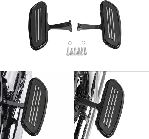 Miniatura 2 de XFMT Tabla de suelo delantero + estribo del pasajero trasero + estriberas de carretera en ángulo largo para Harley Streamliner Style Touring CVO