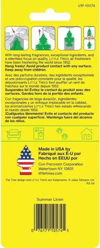 Miniatura 3 de Little Trees Ambientador colgante de cartón para automóvil, hogar y oficina, lino de verano (paquete de 12)
