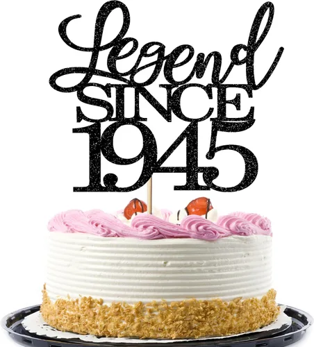 Miniatura 53 de Legend since 1973 - Decoración para pastel de cumpleaños número 53, decoración de pastel de feliz cumpleaños para hombres y mujeres de 53 años