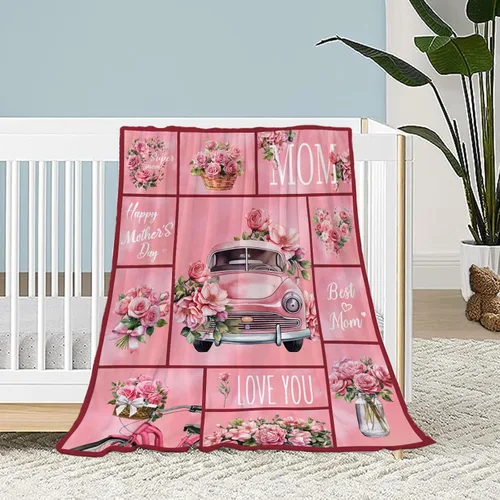 Miniatura 22 de Manta de regalo para el día de la madre, de hija, hijo, cumpleaños, San Valentín, para mamá, abuela, mujeres, Love You Best Mom Ever, suave, sofá