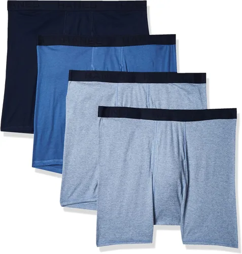 Hanes Calzoncillos tipo bóxer sin etiqueta para hombre, varios colores