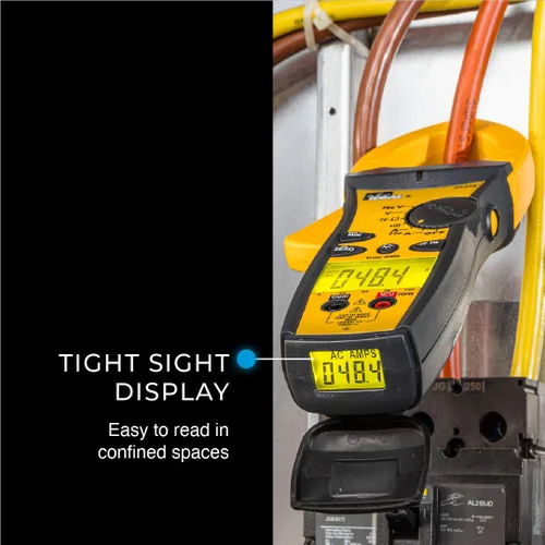 Miniatura 3 de IDEAL INDUSTRIES INC. 61-775 1000 Amp TightSight - Abrazadera Medidor AC/DC con TRMS, corriente y voltaje RMS verdaderos, CATIII para 1000 V, CATIV
