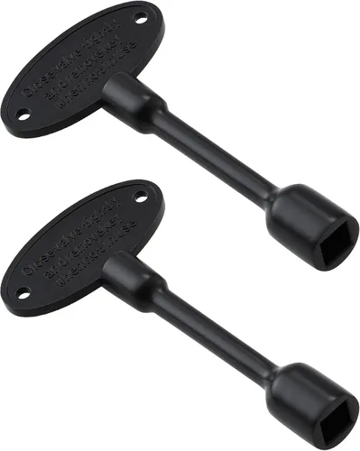 Miniatura 7 de Paquete de 2 llaves universales de válvula de gas para vástagos de válvula de gas de 1/4 y 5/16 pulgadas, llave de gas de repuesto para fogatas