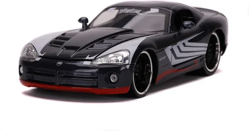 Miniatura 5 de Jada Marvel 1:24 Dodge Viper - Coche fundido a presión con figura de veneno de 2.75 pulgadas, juguetes para niños y adultos