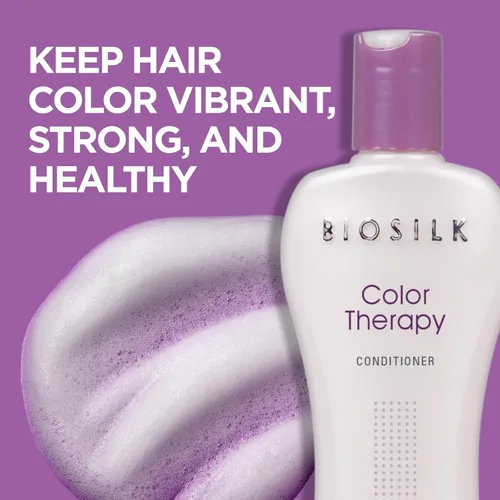Miniatura 2 de BioSilk Acondicionador de terapia de color, repone la humedad mientras protege el color, mejora la vitalidad y el brillo, sin sulfatos, parabenos ni