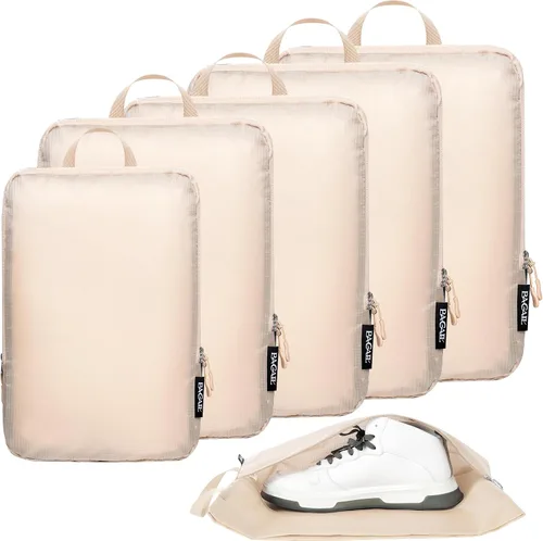 Miniatura 137 de BAGAIL 4 Set/6 Set Ultraligero Compresión Embalaje Cubos Organizador de Embalaje para Accesorios de Viaje Equipaje Maleta Mochila