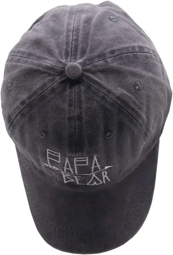 Miniatura 4 de KKMKSHHG Unisex Papa Bear Denim Hat Adjustable Washed Dyed Cotton Dad Baseball Caps