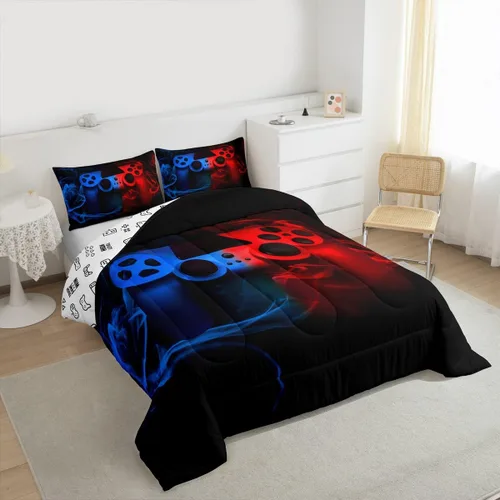 Miniatura 6 de Erosebridal Juego de edredón individual para niños, juegos de ropa de cama gaming, juegos de edredón gamer, juego de ropa de cama para niños Multi 10