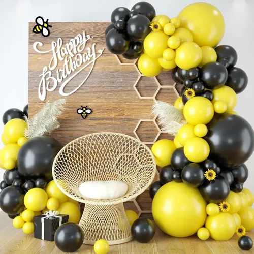 Miniatura 20 de Kit de guirnalda de globos azul rey y amarillo, kit de arco de globos azul rey y amarillo de 100 piezas con globos de diferentes tamaños de Azul