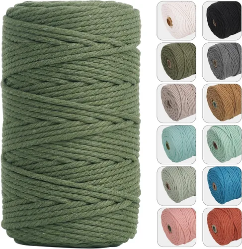 Miniatura 13 de NOANTA Cuerda de macramé de 109 yardas de 109 yardas, cuerda de algodón de color natural para colgar en la pared, ganchos de plantas, manualidades