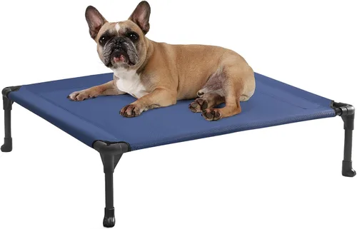 Miniatura 28 de Veehoo Outdoor Elevated Dog Bed for Large Dogs, Cooling Raised Dog Cot Off Ground Hammock Pet Beds with Breathable Mesh, No-Slip Feet, 50"x32