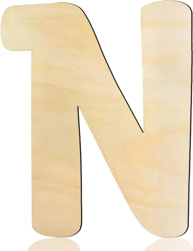 Miniatura 21 de Letras de madera de 8 pulgadas de alto, letra de madera D de 1/5 pulgada de grosor, letras del alfabeto de madera sin terminar para decoración