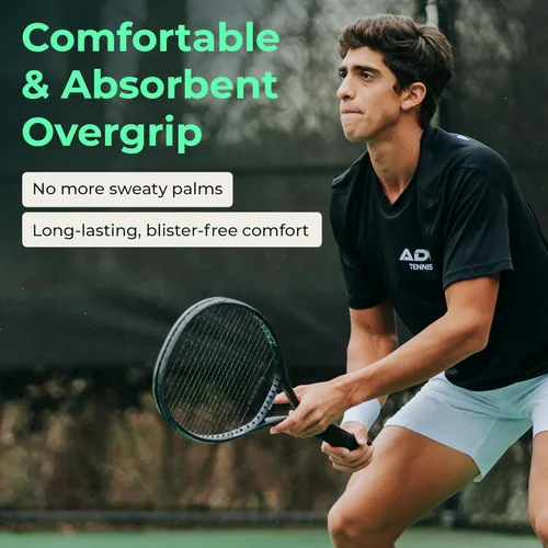 Miniatura 2 de ADV Dry - Cinta de agarre para raqueta de tenis, paquete de 12 y 30 unidades, cinta de agarre para raqueta de tenis FeltTac, cinta de agarre ultra