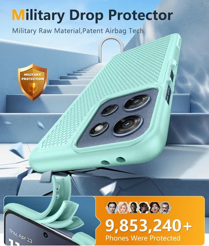 Miniatura 432 de FNTCASE Funda para iPhone 17 Pro: Fundas delgadas translúcidas de color azul claro compatibles con MagSafe, protección completa de la cámara