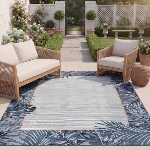 Miniatura 8 de SAFAVIEH Cabana Collection - Alfombra de pasillo, 2 x 9 pies, diseño tropical, no desprende pelusa y de fácil cuidado, para interiores y exteriores
