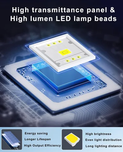 Miniatura 4 de JAYNLT Y-9800W Luces solares de calle para exteriores, luces de estacionamiento comerciales de 6500K del atardecer al amanecer, lámparas
