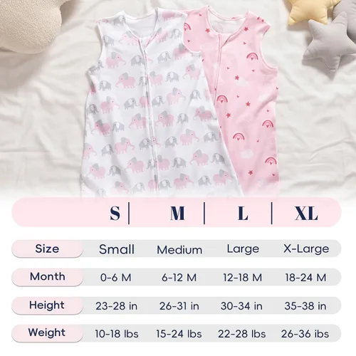 Miniatura 6 de PHF Saco de dormir de algodón 100% orgánico para bebé, manta vestible para bebé de 0 a 6 meses, saco de dormir infantil con cremallera de 2 vías