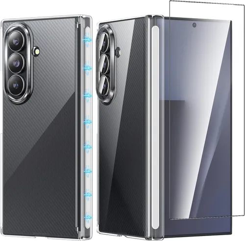 Miniatura 10 de Foluu Funda transparente para Samsung Galaxy Z Fold 5 con protector de pantalla frontal integrado, resistente a los arañazos, carcasa protectora