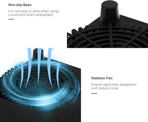 Miniatura 6 de Estufa Eléctrica, Placa de Cocina Eléctrica Portátil de 1800W de Quemador Único con Pantalla Táctil LED, 8 Niveles de Potencia y 8 Niveles de Negro