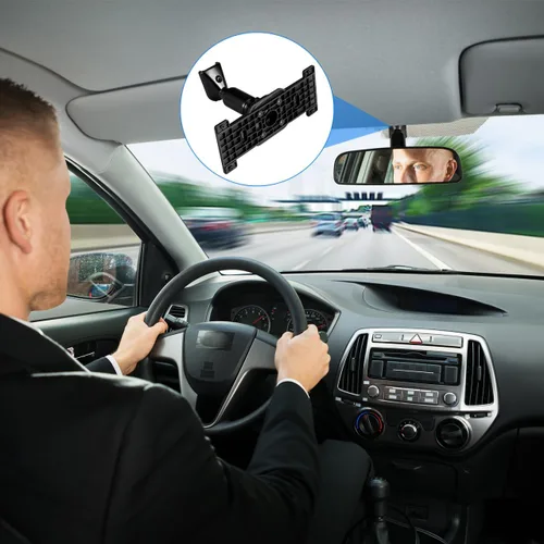 Miniatura 9 de Kit de soporte de espejo retrovisor y placa trasera para espejo retrovisor estable de coche, montaje de leva de tablero compatible con la mayoría