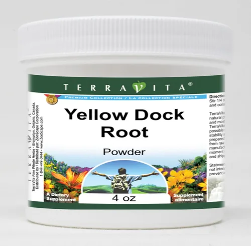 Polvo de raíz de muelle amarillo (4 oz, ZIN: 510801) - Paquete de 3