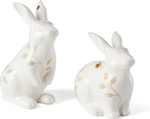 Lenox 893456 Mariposa Prado Conejo Salero y Pimentero, Vajilla de Pascua