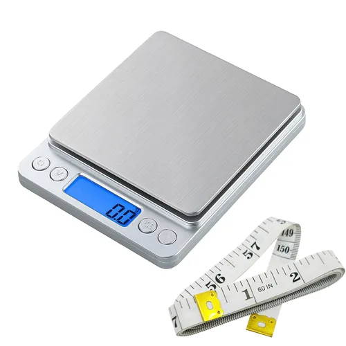 Miniatura 8 de Báscula digital pequeña, 6.6 lbs/0.00 oz, 6.6 libras, báscula de cocina, báscula de alimentos, con pantalla LCD retroiluminada azul, 6