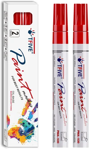 Miniatura 9 de Rotuladores de pintura permanente verde TFIVE - 2 unidades, marcadores con base de aceite, punta media, impermeables y de secado rápido