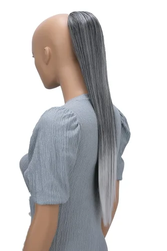 Miniatura 15 de CAISHA 26" pelo largo extensión cola de caballo cordón Straigth fibras sintéticas resistentes al calor mezcla rubio PH615